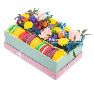 A box with macaroons 